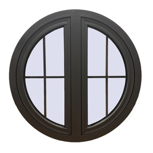 Waterproof Heat Insulation and new design Circular Round casement glass windows with design window grills