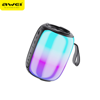 Altavoz Inalámbrico Portátil Awei Y525 para Exteriores con Subwoofer de Bajos Potentes Originales e Iluminación LED RGB, Nuevo