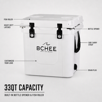Glacière portable pliable Feiya 33QT moderne compatible avec la glace sèche, conservation de la glace pendant 5 jours, étanche, qualité alimentaire, logo personnalisé