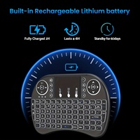 Harga Grosir Pabrik Keyboard Mini Nirkabel I8 Keyboard Backlit 7 Warna 2.4G Touchpad Keyboard Genggam untuk PC Android TV Box