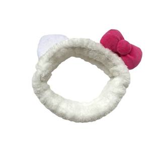 कस्टम लोगो महिला लड़कियों प्यारी गुलाबी धनुष स्पा हेडबैंड मेकअप चेहरे की प्यारी बिल्ली कान बाल बाल बाल बाल बाल - Product Image 5