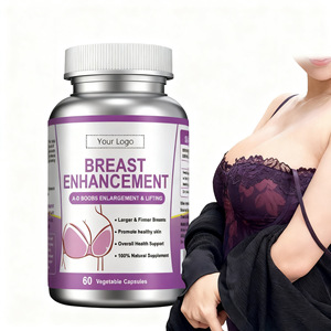 OEM Breast Enhancement <b>Herbal</b> Extract Capsules, Weight Gain Pills, <b>Supplement</b> for Women with Large Breasts, Wholesale Breast Aug - Product Image 1