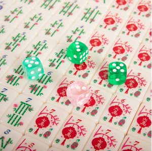 Aesthetic-Design Premium Acrylic Cloisonne Inspired Luxury Style Colorful Acrylic <b>Mahjong</b> Tiles for Adults Family Game <b>Set</b> - Product Image 4