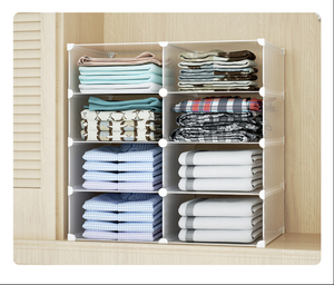 Smart-Furn wardrobe closet organizer cube storage box for clothe plastic foldable cabinet in bedroom large stackable shelf rack