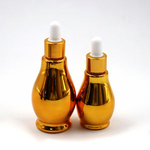 ขวดแก้วสีน้ำตาลอำพันเงา ขนาด 15 มล. 20 มล. 30 มล. 50 มล. 60 มล. รูปทรงแปลกตา พร้อมหัวปั๊มหยดสำหรับน้ำมันหอมระเหย - Product Image 2