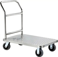 Carrito de Herramientas Plegable de Acero Inoxidable 304 Personalizable, Carro de Carga Silencioso con Empuje Manual