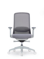 Chaise de bureau exécutive moderne pivotante en maille, sans appui-tête, hauteur de siège réglable et accoudoirs fixes
