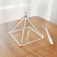 Pyramides chantantes en cristal de quartz pour la méditation, son clair, vente en gros mutuelle