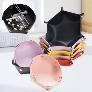 PU Leather Hexagon Folding Nail Storage <b>Box</b> Nail Charms Rhinestone Diamond Jewelry Organizer Case for Beauty Salon <b>Tools</b> - Product Image 1