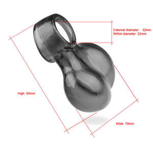 ห่วงใส่อวัยวะเพศชายสำหรับผู้ชายอุปกรณ์ยืดปลอกรัดอวัยวะเพศชายสำหรับใส่ในกรงพรหมจรรย์ของเล่นทางเพศสำหรับผู้ชายฟรี - Product Image 2