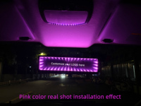 Rétroviseur de voiture personnalisé avec éclairage LED RGB 3D, décoration intérieure modifiée avec logo, ajustement universel, accessoires automobiles, style JDM