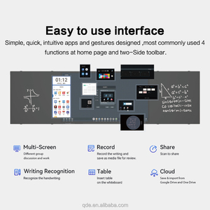 QDE 75 pulgadas LCD Digital inteligente E-Blackboard 4K <span class=keywords><strong>pantalla</strong></span> táctil <span class=keywords><strong>Pizarra</strong></span> Interactiva Nano <span class=keywords><strong>pizarra</strong></span> inteligente para el aula - Product Image 3