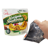 Sachet Doypack Personnalisé pour Chips de Manioc avec Doublure en Feuille d'Aluminium et Fermeture Zip Refermable