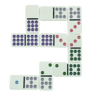 Chuyên Nghiệp Màu Hộp Thiếc Đôi Chín Domino Bán Buôn Tùy Chỉnh Xây Dựng Khối Thiết Lập Từ Domino Trò Chơi - Product Image 6