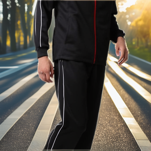 Survêtements et pantalons de survêtement personnalisés en molleton bouclette 380 g/m² respirant de haute qualité avec impression en relief, en polyester et élasthanne - Product Image 2