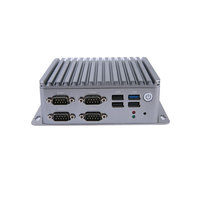 PC industriel sans ventilateur Intel Celeron J1900, double LAN, 4 ports COM, compatible Windows/Linux, ordinateur embarqué robuste pour la commande automatisée