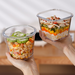 Kitchen &amp;Tabletop Necessities <strong>Borosilicate</strong> 700ml Glass Food Container <strong>With</strong> PP Airtight <strong>Lids</strong> Baby Glass Food Box Office Soup <strong>Bowl</strong> - Product Image 3