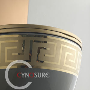 Nouveau design de cuvette de toilettes de luxe couleur gris or toilettes modernes salle de bains toilettes murales en céramique - Product Image 2