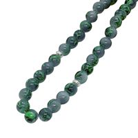 Tasbih islamique, chapelet de 33 perles, 10 mm, perles de verre vertes en forme de boule, fleur perlée, bracelet à pointe unique, ornement, cadeau de prière quotidienne arabe