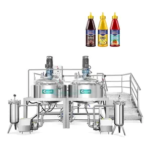 500L ปิดผนึก Homogenizer หม้อผสมสูญญากาศ homogenizing เครื่องสําอางค์ homogenizer ผสมแชมพูผสมมายองเนสเครื่องทํา