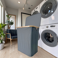 Panier à linge pliable 136L avec roulettes, type sur pied, écologique