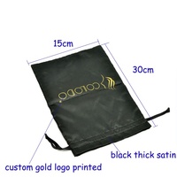 Vente en gros de sacs-cadeaux en soie avec impression personnalisée pour emballage de cheveux Bijoux en satin de luxe Sac cosmétique SA-22