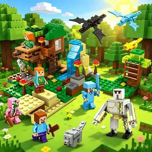 Bloques de Construcción ABS DIY My World, Juego de Mesa de <span class=keywords><strong>Golem</strong></span> de Hierro y Casa del Árbol, Juguete Educativo, Adorno de Escritorio para Cumpleaños y Navidad - Product Image 1