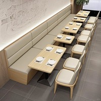 Ensemble de banquettes d'angle en bois massif, modernes et durables, pour restaurants commerciaux et hôtels