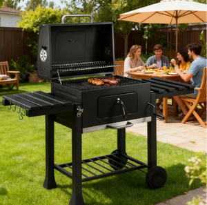 <span class=keywords><strong>Barbecue</strong></span> au <span class=keywords><strong>charbon</strong></span> de bois noir stable haute capacité pour le camping en plein air, pique-nique, patio, jardin, événements de <span class=keywords><strong>barbecue</strong></span> en famille - Product Image 6