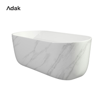 Baignoire autoportante portable en acrylique 67 pouces, forme ovale, écologique, garantie 5 ans, nettoyage facile, bain profond, pour intérieur domestique