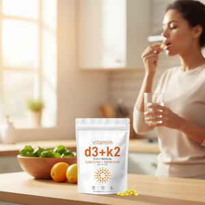 Integratore in Capsule Softgel di <span class=keywords><strong>Vitamina</strong></span> <span class=keywords><strong>D3</strong></span> K2 con Olio di Cocco, Etichetta Privata, per Rafforzare il Sistema Immunitario - Product Image 4
