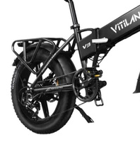 Bicicleta Eléctrica Plegable con Asistencia al Pedaleo, 60-70 Nm, 48V, 250W, Batería de Litio sin Escobillas, Freno de Disco Hidráulico, 7 Velocidades, Suspensión Delantera de Aluminio