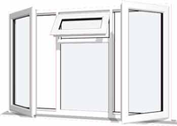 CBMMART Fenêtre et Porte à Battant en PVC à Prix Abordable, Fenêtre à Battant Personnalisable