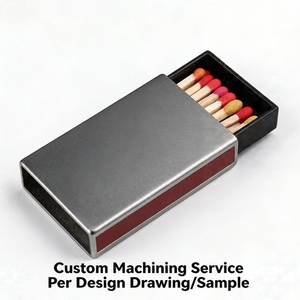 CNC Machining Outdoor Survival EDC <b>Tool</b> <b>Metal</b> Sealed <b>Box</b> Waterproof Match Storage Container Custom Anodized Aluminum Match Case - Product Image 1