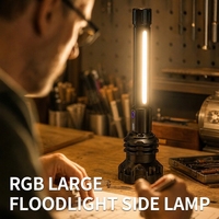 Lampe torche LED rechargeable 9500LM XHP360 USB avec zoom, lumière latérale RGB, batterie haute capacité pour le camping, prise en charge de la sortie de lumière