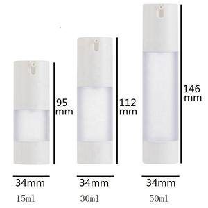 Botellas de Lujo Vacías de Plástico Esmerilado con Bomba Airless para Lociones Cosméticas, Tamaños de 15ml, 30ml, 50ml para Suero de Cuidado de la Piel - Product Image 4