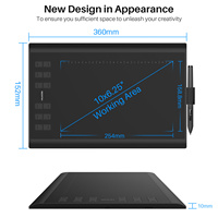 Huion Neues 1060plus Kabelloses Grafiktablett Zeichentablett für Online-Unterricht Telearbeit PPT-Vorlesungsgerät