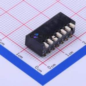 DSPV07LSGET DIP Switch SMD-14P,9x19.2mm Switch Piano Key Single Pole Single Throw 7 2.54mm - Product Image 1