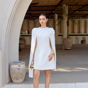 Low Price Short White Cape Dress Available In Plus Sizes | Alibaba.com