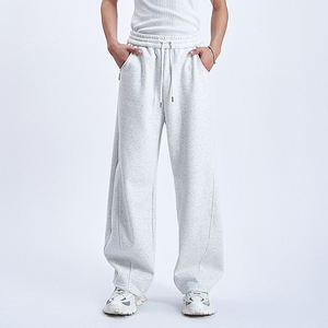 Pantalones casuales para hombres, pantalones elásticos de cintura alta, lona ligera, patrón recto, Parte delantera plana, tipo de cintura media - Product Image 2