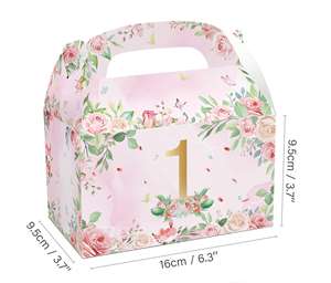 Fiori rosa 1 una prima festa di compleanno <span class=keywords><strong>regalo</strong></span> di caramelle consegna scatola di caramelle baby ONE full year of life party - Product Image 6