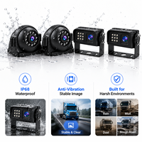 Sistema de Cámara para Vehículos con IA BSD de 10.1 Pulgadas, Monitor Cuádruple AHD de 4 Canales, Detección de Peatones, Kit de Monitoreo de Punto Ciego para Camiones y Autobuses