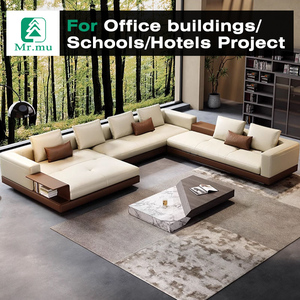 Juego de Sofás de Oficina de Lujo con Certificación CE, Sofá de Cuero Convertible Moderno y Ecológico de Alta Calidad para Oficina en Casa, Hotel y Negocios - Product Image 1