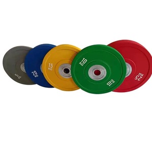 Discos de Goma para Gimnasio de 25 lb y Barras, Discos de Peso de Goma Multicolores Económicos - Product Image 2