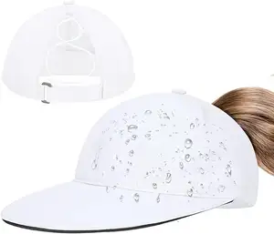 新款时尚防水棒球帽女式马尾帽雨帽女式跑步高尔夫网球户外帽太阳帽