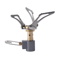 Réchaud portable pliable en alliage d'aluminium pour l'extérieur, allumage manuel au butane, coupe-vent, multifonction, pour pique-nique et camping
