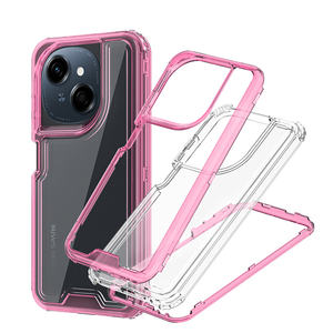 Funda Protectora Transparente 3 en 1 a Prueba de Golpes para Infinix Hot 60 Pro+ Smart <span class=keywords><strong>10</strong></span>+ Pop <span class=keywords><strong>10</strong></span> Spark 40 Pro+, Carcasa Transparente - Product Image 1
