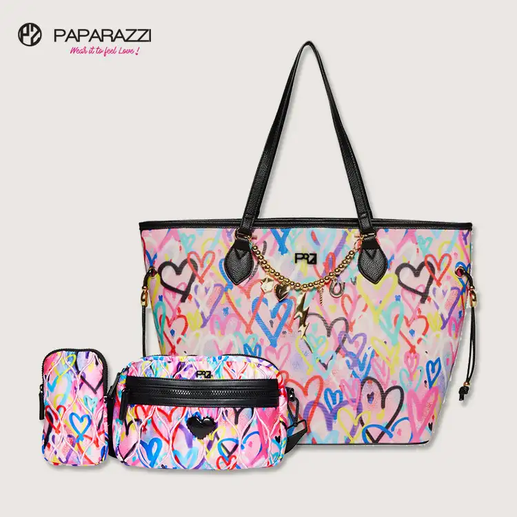 PA0021 Paparazzi Luxury Leather Bag set Shoulder bags women handbags set tote purse and handbag for women set