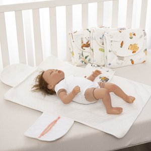 Dessin animé Animal Portable Pliable Bébé Matelas À <span class=keywords><strong>Langer</strong></span> Polyester <span class=keywords><strong>Sac</strong></span> À Couches avec Respirant Lavable Étanche Caractéristiques - Product Image 2