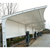 Estructura de Membrana para Techo de Estacionamiento, Garaje, Cobertizo, Carpa para Escuela u Hotel, Ecológica, Impermeable, Resistente al Fuego, Gran Protección Solar y Contra el Calor